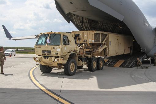 Terminal High Altitude Area Defense (THAAD) launcher